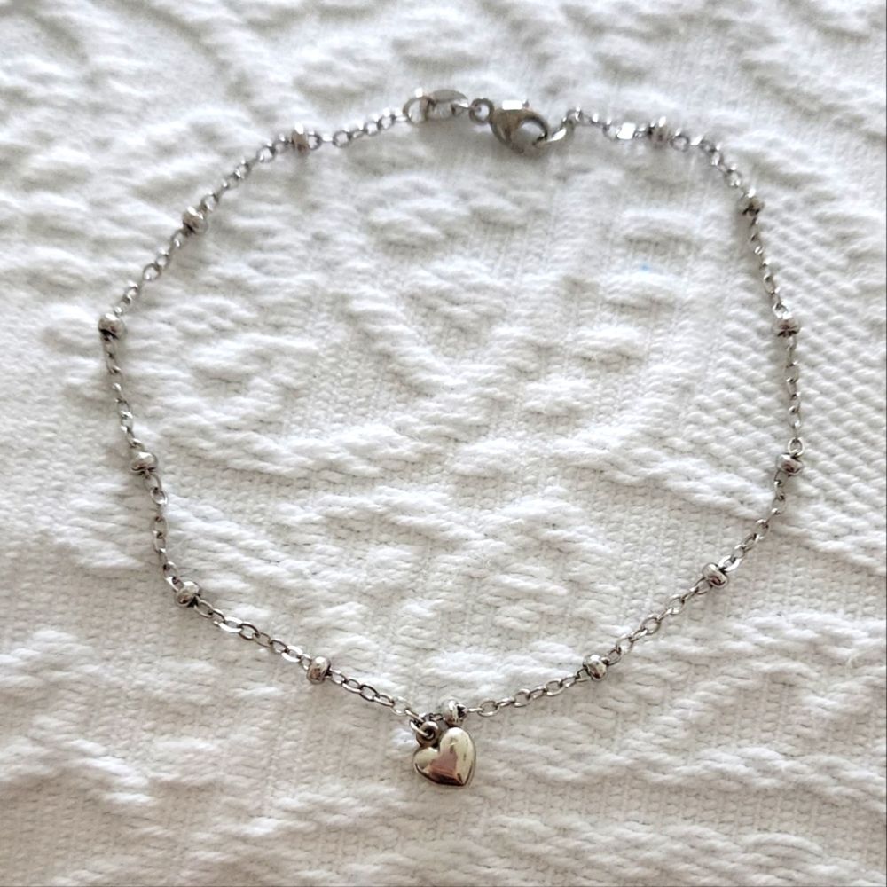 James Avery Heart Drop Anklet